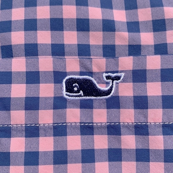 𝅺vineyard Vines Performance Bradey Gingham Slim Fit Tucker Shirt - Picture 6 of 16